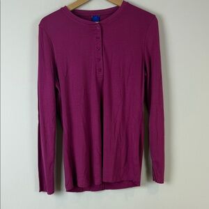 Kit and Ace Magenta Long Sleeve Top Size XL